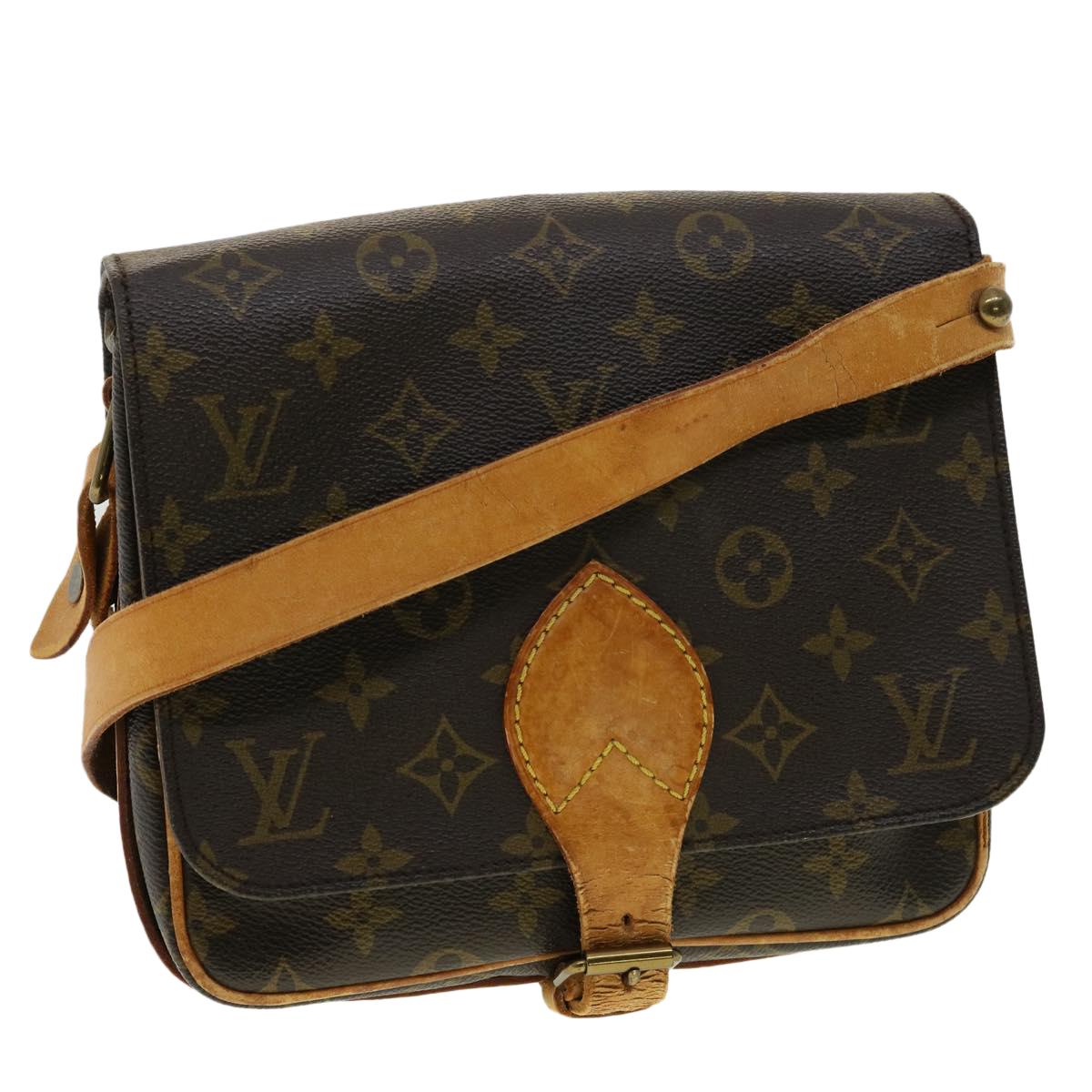 Louis Vuitton Monogram Cartouchiere Mm Shoulder Bag M51253 Lv Auth Jk2734